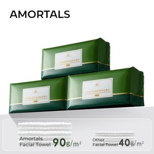 amortals korea soft skin friendly cleansing facial towel makeup removal multipurpose 70 pcs 90g ㎡ shopee philippines