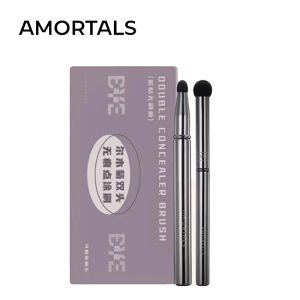 amortals double ended concealer brush amortals naturally cover dark circles tear troughs nasolabial folds detail concealer brush shopee philippines