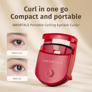 amortals portable eyelash curler mini sized, long lasting curl, strong hold, easy to use shopee philippines