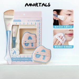 amortals powder foundation brush set box air cushion powder foundation cp not easy to eat powder lightweight and makeup foundation brush recommend beginner makeup tools shopee philippines