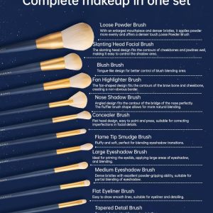 amortals korea star beats makeup brush set 12pcs ( with storage holder + storage pouch) shopee philippines