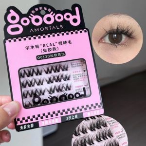 amortals false eyelashes natural simulation novice segmented lazy person three dimensional long self adhesive 3d glue style false eyelashes shopee philippines